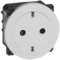 Розетка с заземлением без рамки Legrand Celiane 1-м. плоская шторки белый картинка